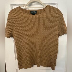 Ralph Lauren Camel Cable Knit Sweater